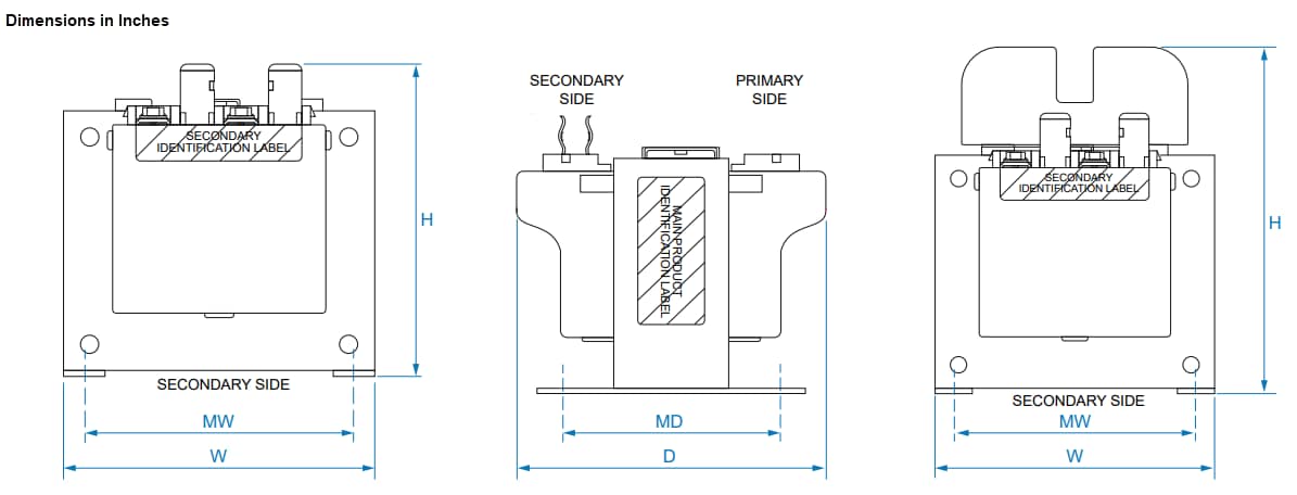 Plan mécanique - Signal Transformer / Bel Transformateurs pour commande industrielle BH